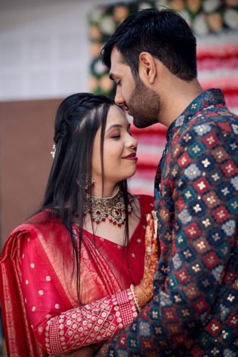 Traditional outfit pre wedding shoot India